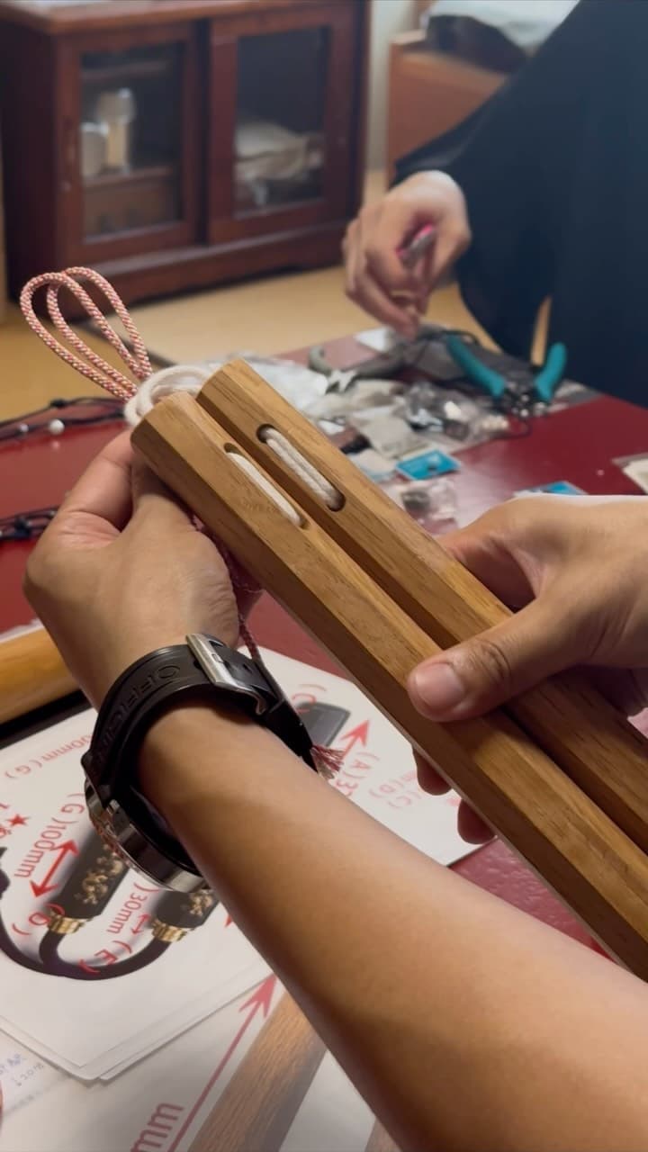 Instagramに掲載された組紐の制作工程